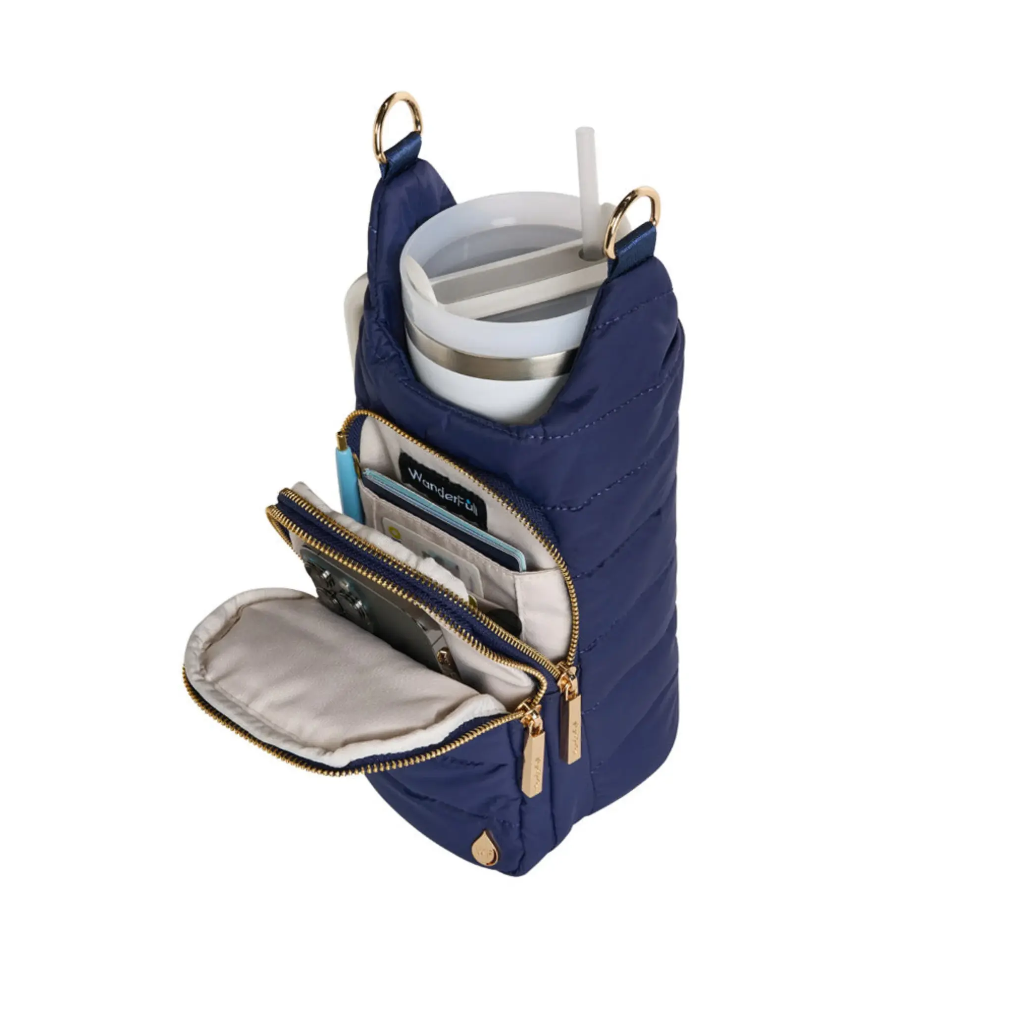 Wanderfull HydroBag Handle Navy w/ Pink Strap
