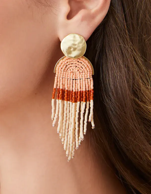 Spartina Bitty Bead Earrings Terra Cotta