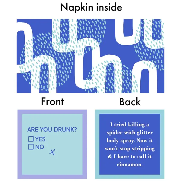Drinks On Me Best Freinds Double Sided Napkin