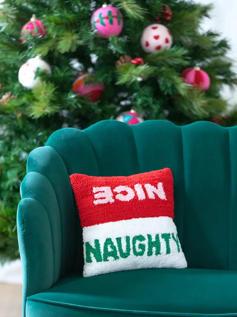 Shiraleah Naughty Nice Pillow