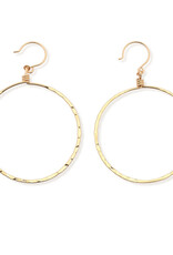 Leslie Curtis Emily Hammered Gold Hoop