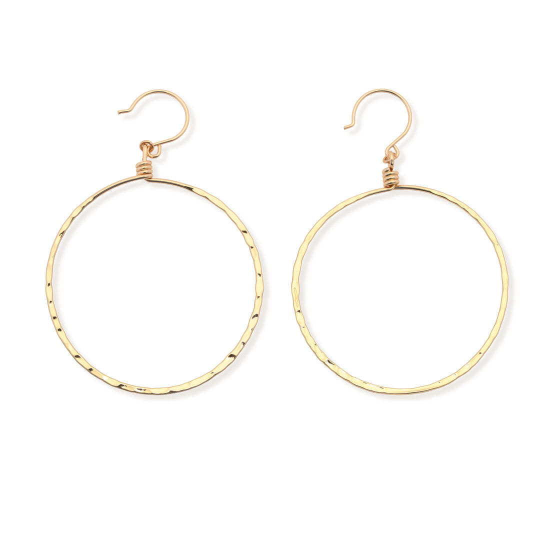 Leslie Curtis Emily Hammered Gold Hoop