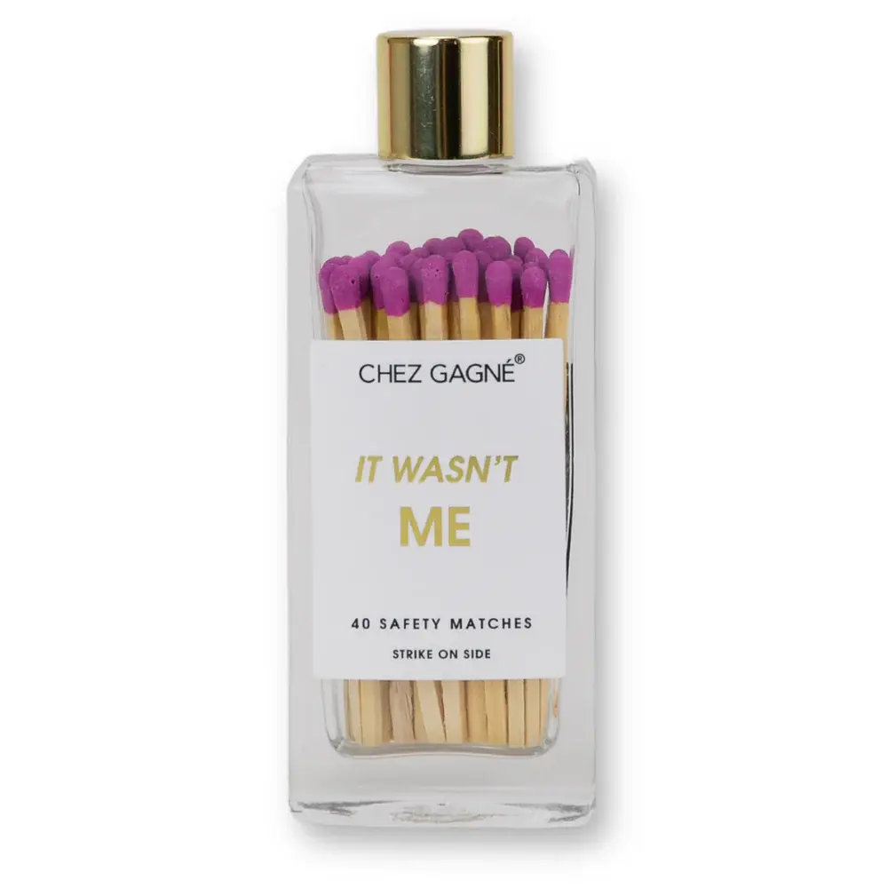 Chez Gagne Glass Bottle Matches