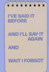 Blue Q Said it Before Notepad 3x5