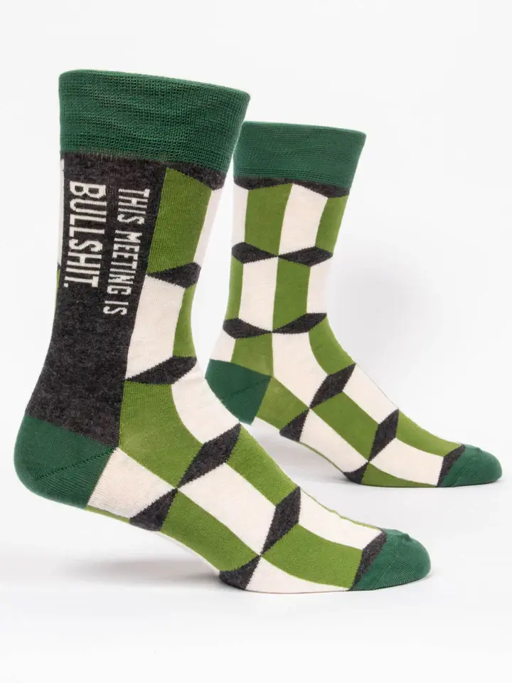 Blue Q This Meeting Is Bullshit Mens Socks