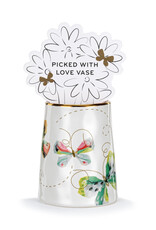 Demdaco Butterfly Picked With Love Vase