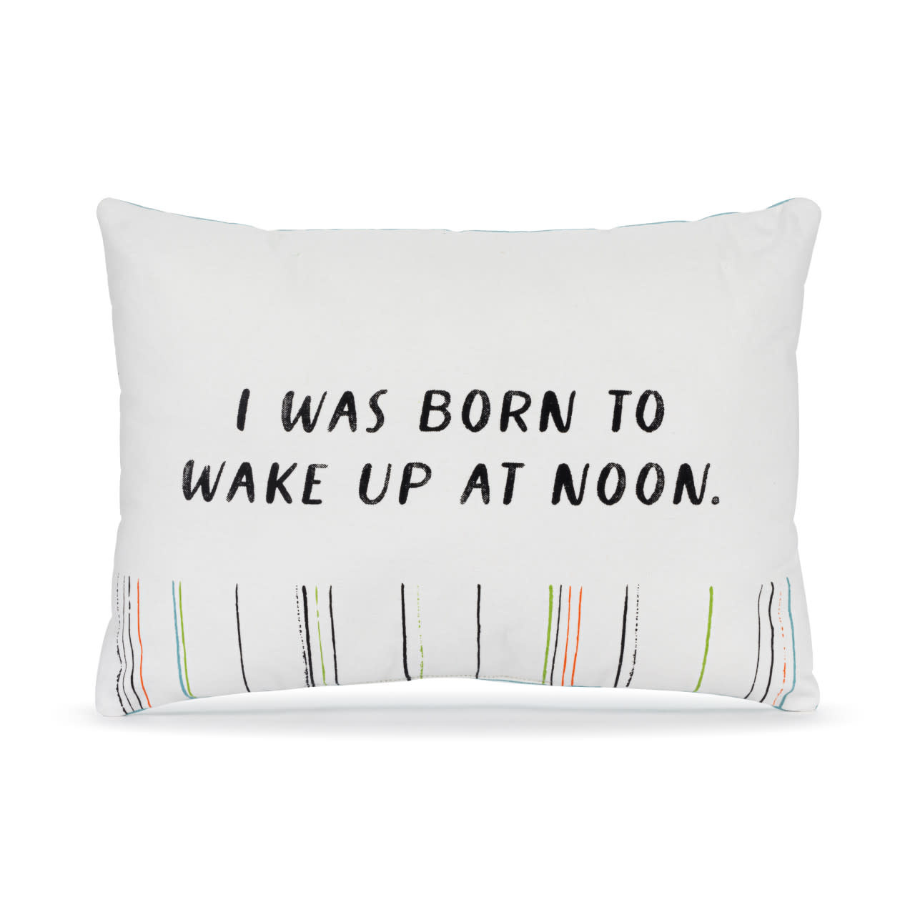 Demdaco Wake Up at Noon Blue Accent Pillow