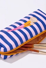 Shiraleah Brush Zip Pouch Navy
