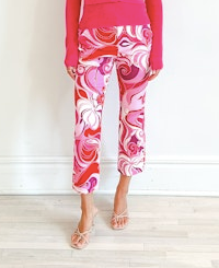 Trina Turk Lulu Pant Pink Swirls