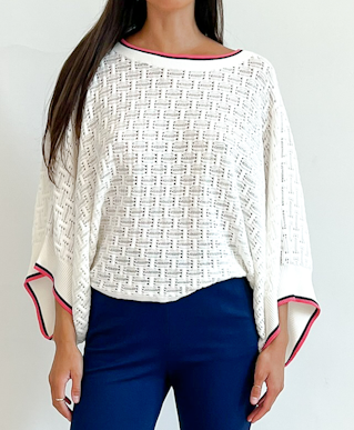 Trina Turk Horizon Pullover White Multi