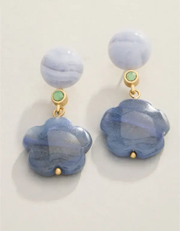 Spartina Flagler Stone Earrings Blue