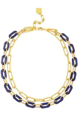 Zenzii Marbled Resin Link Necklace