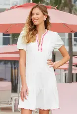 Cabana Life White Embroidered Tiered Dress