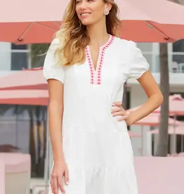 Cabana Life White Embroidered Tiered Dress