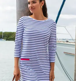 Cabana Life Heritage Navy Stripe Shift Dress