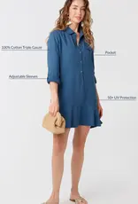 Cabana Life Harbor Gauze Shirt Dress