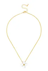 Zenzii Elara Metallic Flower Pendant Necklace