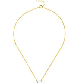 Zenzii Elara Metallic Flower Pendant Necklace
