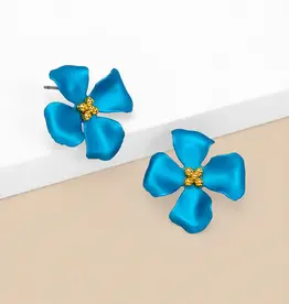 Zenzii Elara Metallic Flower Earring