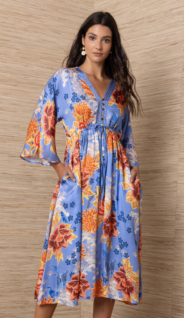 Hale Bob Aoife Dress Blue