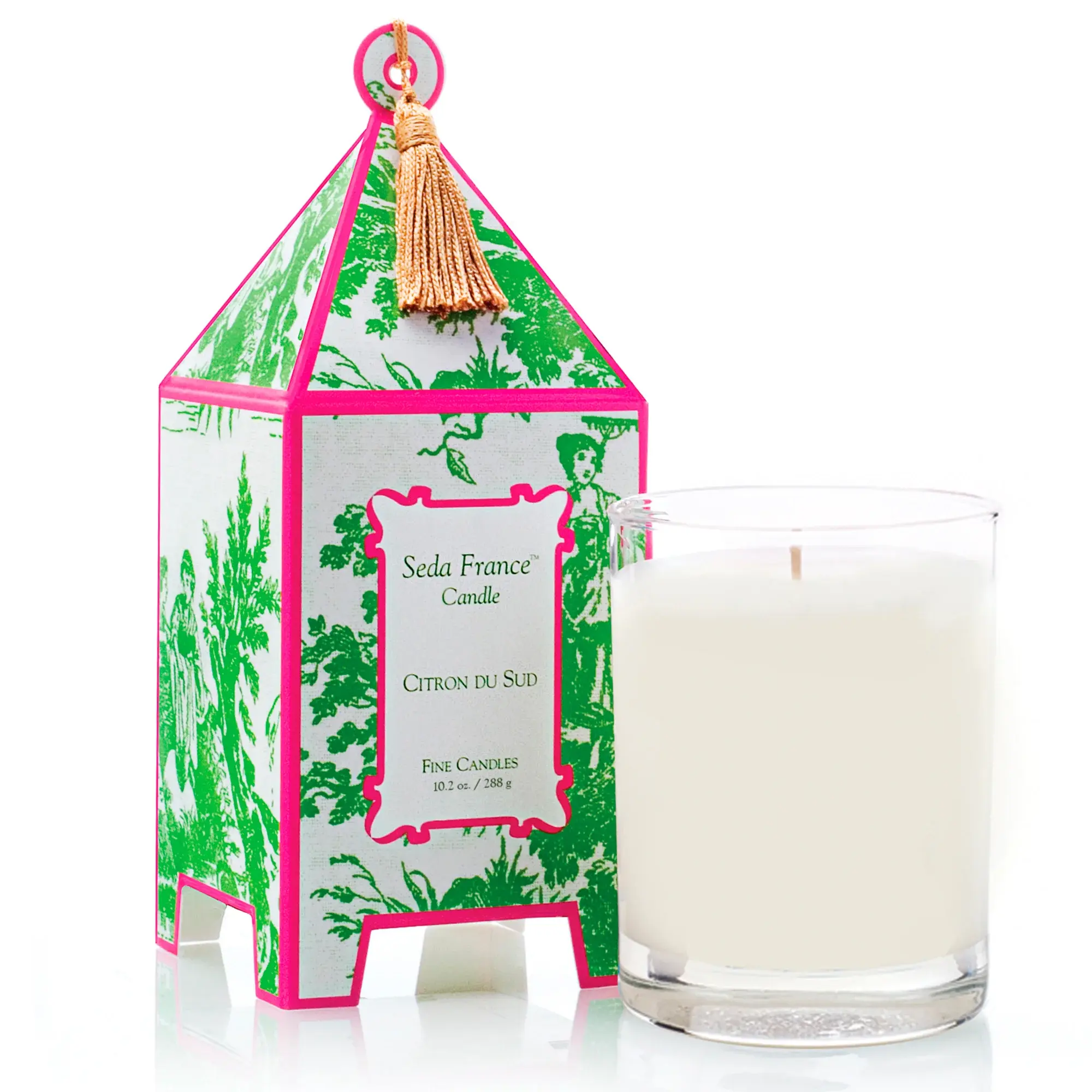 Seda France Toile Pagoda 10.2 oz Candle Citron du Sud