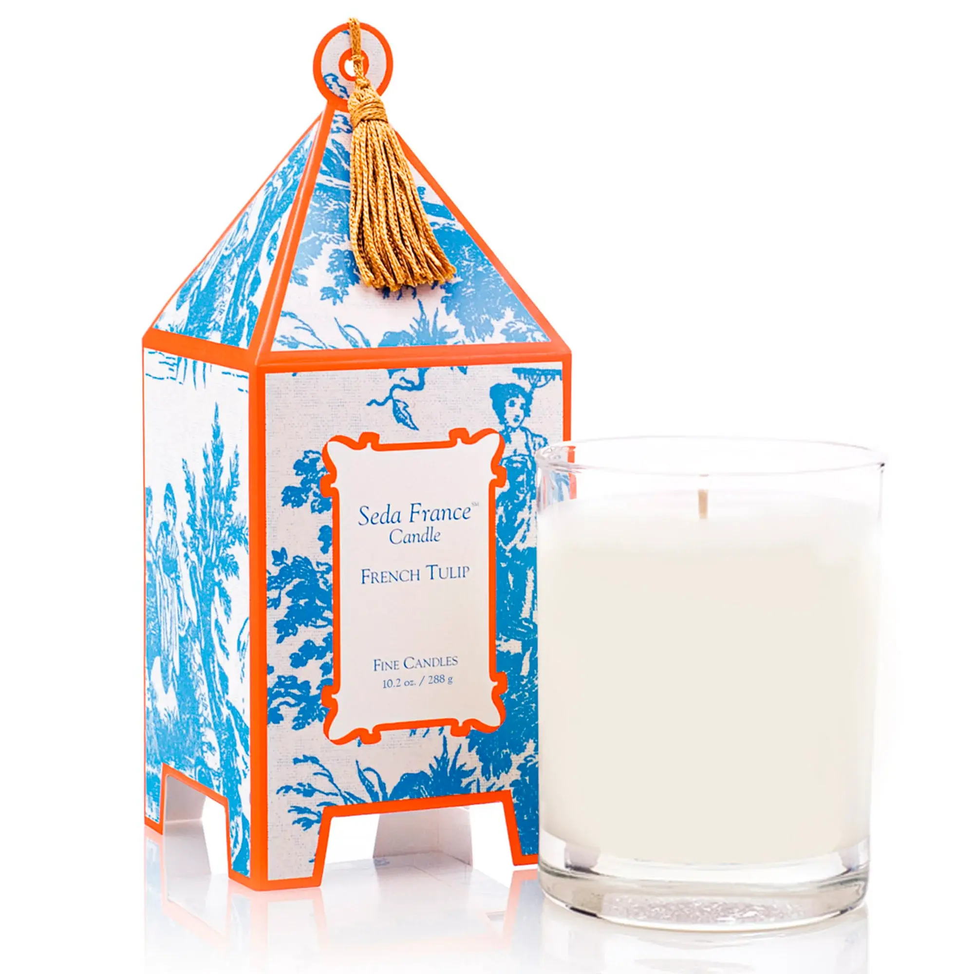 Seda France Toile Pagoda 10.2 oz Candle French Tulip