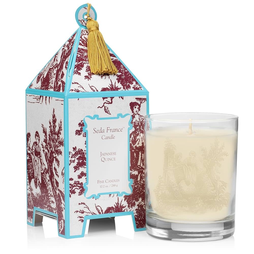 Seda France Toile Pagoda 10.2 oz Candle Japanese Quince
