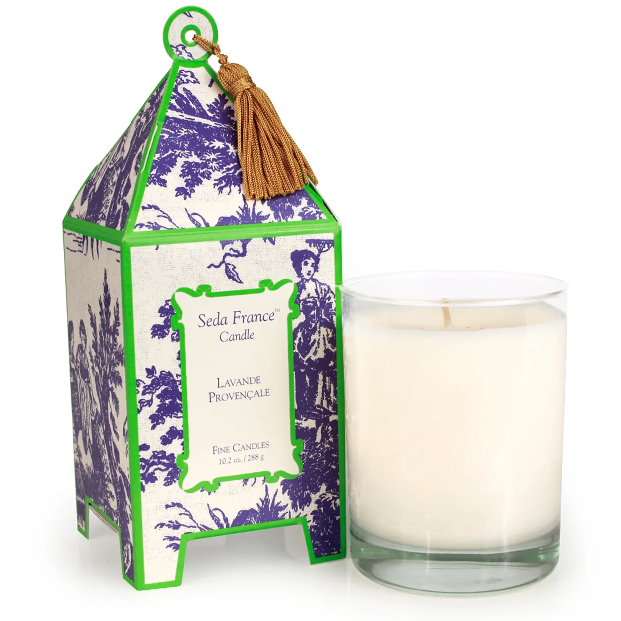 Seda France Toile Pagoda 10.2 oz Candle Lavender