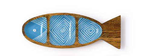 Two's Company Hand-Crafted Fish Tray Large