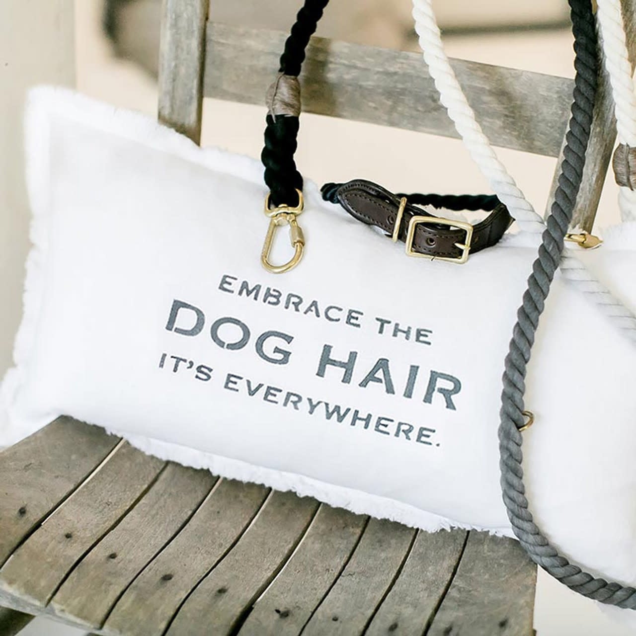 Santa Barbara Design Embrace The Dog Hair Pillow