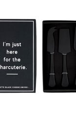 Santa Barbara Design Matte Black Cheese Knives - Set of 3