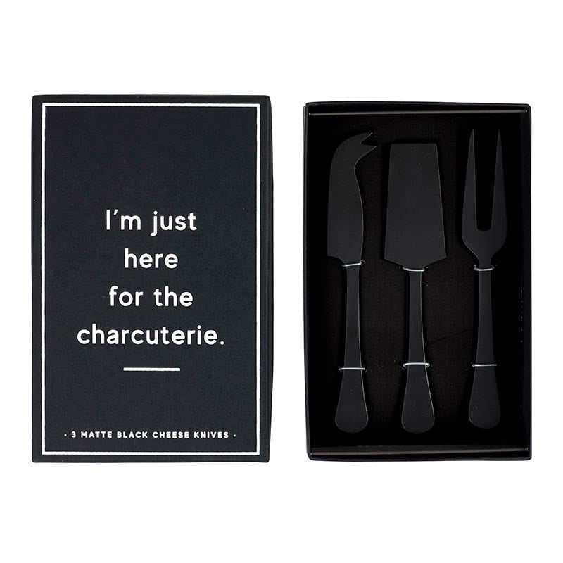 Santa Barbara Design Matte Black Cheese Knives - Set of 3