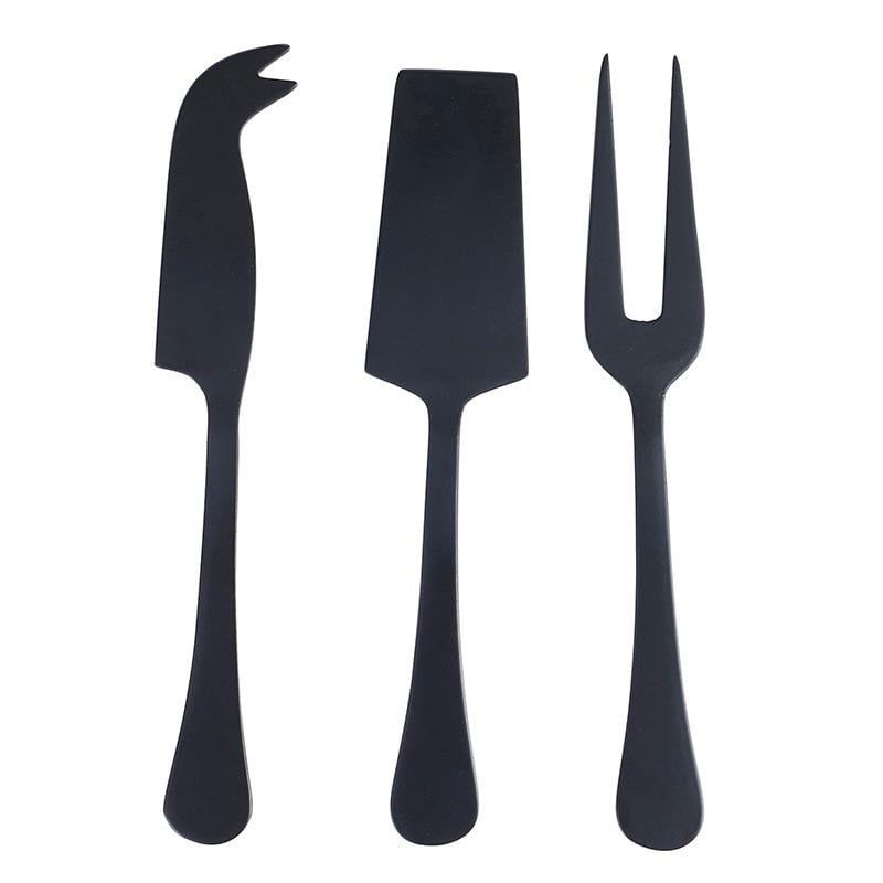 Santa Barbara Design Matte Black Cheese Knives - Set of 3