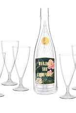 Santa Barbara Design Acrylic Champagne Bottle + Glasses - Mahjong and Champagne