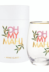 Santa Barbara Design Stemless Wine Glass - Oh My Mahj