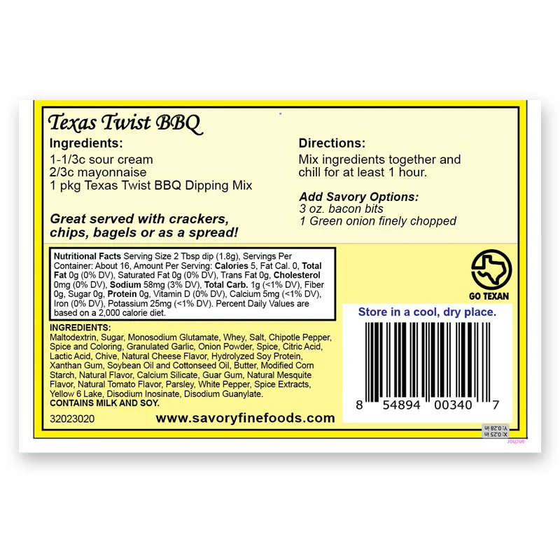 Savory Gourmet Cracker Seasoning Sweet Bar-B-Q