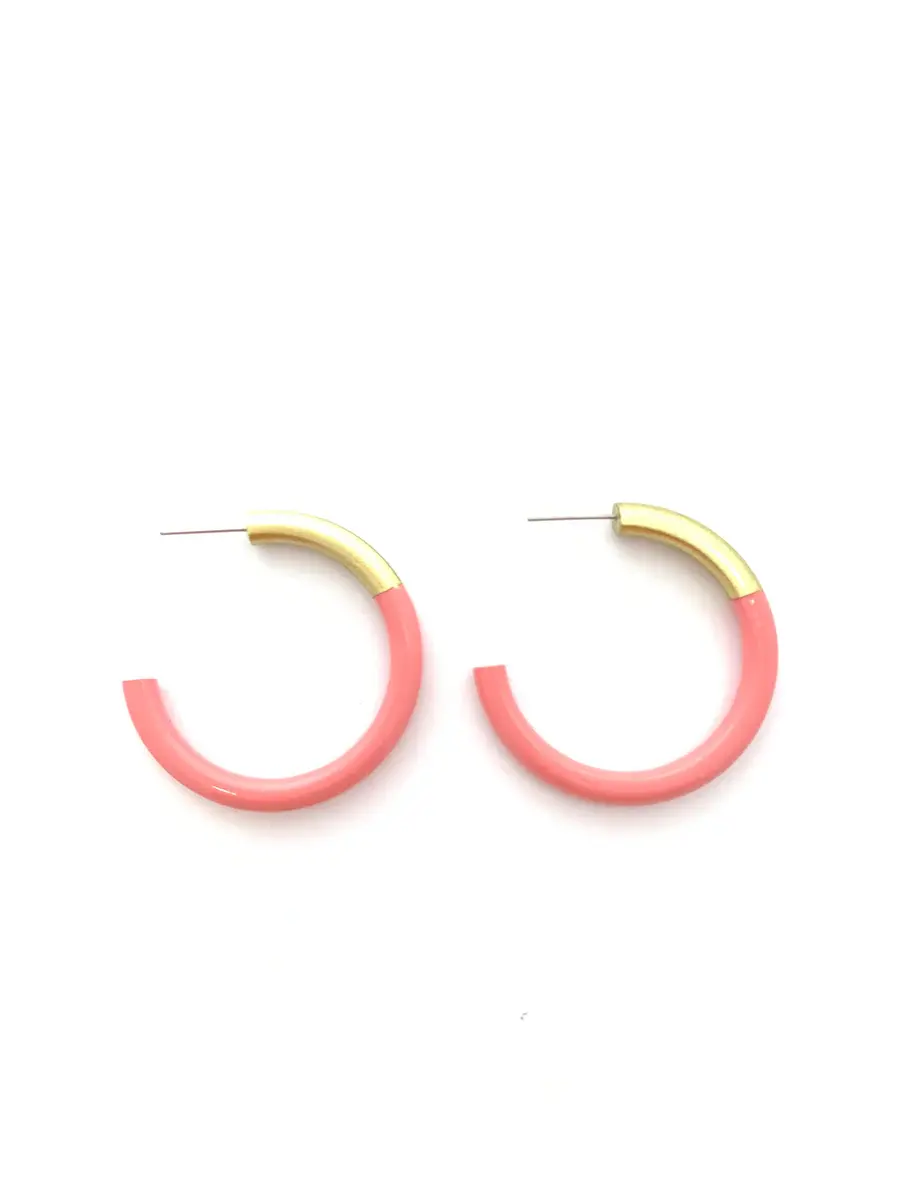 Accessory Jane Lacquered Hoop Earring