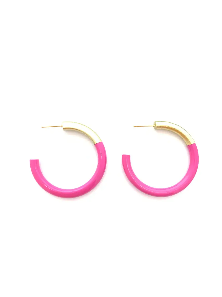 Accessory Jane Lacquered Hoop Earring