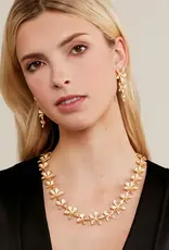 Zenzii Metal Graduated Flower Necklace