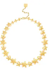 Zenzii Metal Graduated Flower Necklace