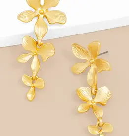 Zenzii Metal Flower Drop Earring