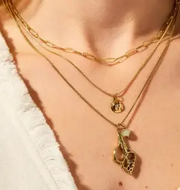 Spartina Spiral Shell Layered Necklace 18"