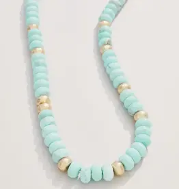 Spartina Tommy Stone Necklace 17" Light Turquoise