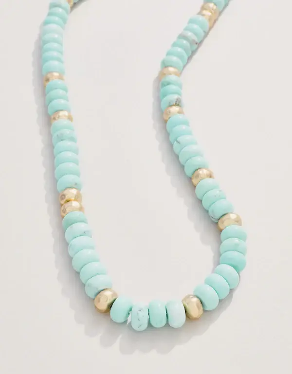 Spartina Tommy Stone Necklace 17" Light Turquoise