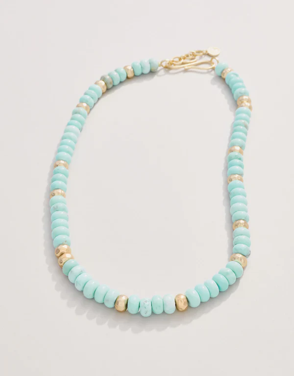 Spartina Tommy Stone Necklace 17" Light Turquoise