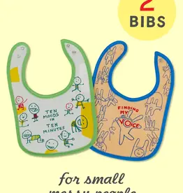 Blue Q Ten Moods In Ten Minutes/ Finding My Voice Baby Bibs