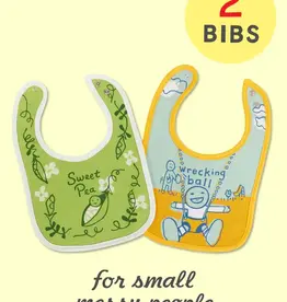 Blue Q Sweet Pea/ Wrecking Ball Baby Bibs