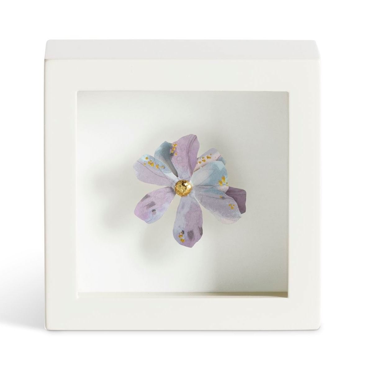 Demdaco Pure Grace Purple Flower Shadow Box - 4in