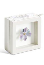 Demdaco Pure Grace Purple Flower Shadow Box - 4in