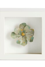 Demdaco Peace Light Green Flower Shadow Box - 4in